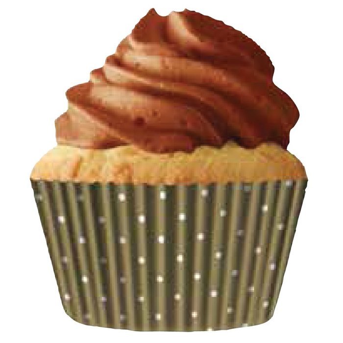 Quarterfold & Dots Premium Greaseproof Cupcake Liners No Muffin Pan Needed Cupcakes Papers 64 Count - Gold, White N3