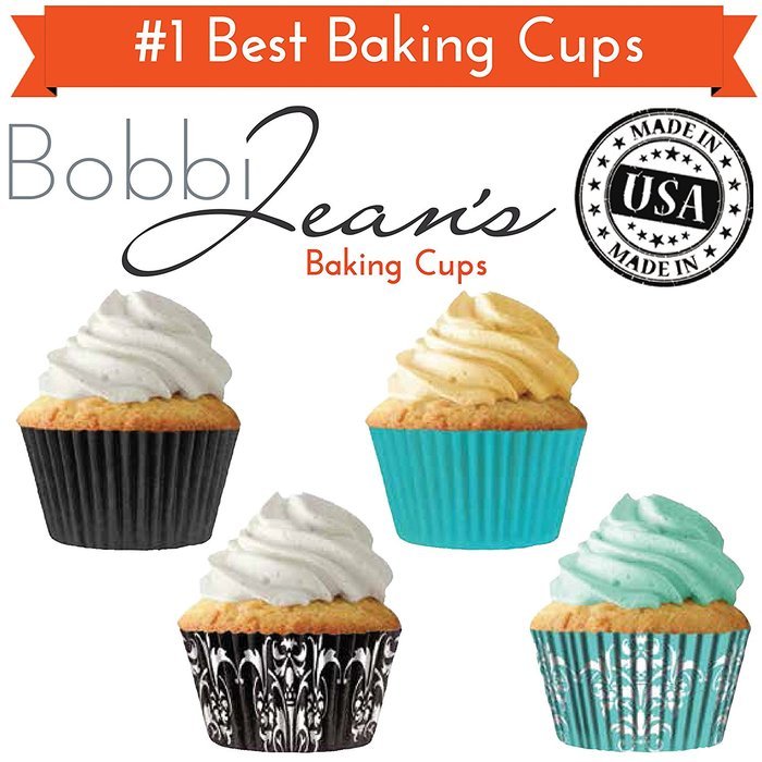 Quarterfold & Dots Premium Greaseproof Cupcake Liners No Muffin Pan Needed Cupcakes Papers 64 Count - Gold, White N15
