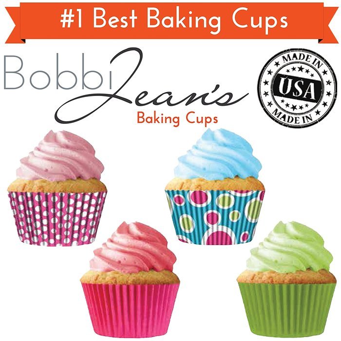 Quarterfold & Dots Premium Greaseproof Cupcake Liners No Muffin Pan Needed Cupcakes Papers 64 Count - Gold, White N24