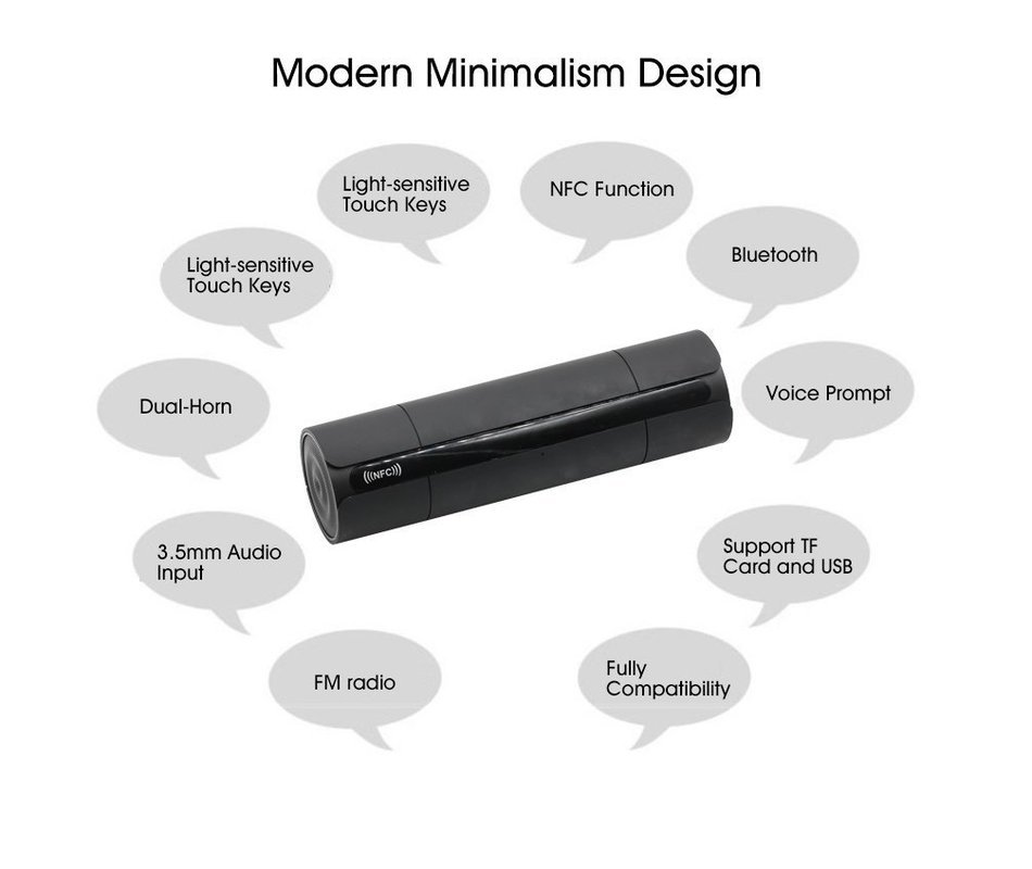 Hysada Bluetooth Speakers, Portable Wireless Speaker, Bass Sound Box, 3D stereo sound microphone for Outdoor/Indoor... N2