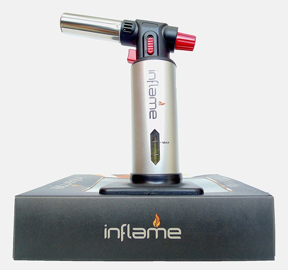 Inflame Butane Cooking Torch with Fuel Gauge for Home and Culinary Chefs. Blowtorch for Soldering, Brazing, Jewelry... N2