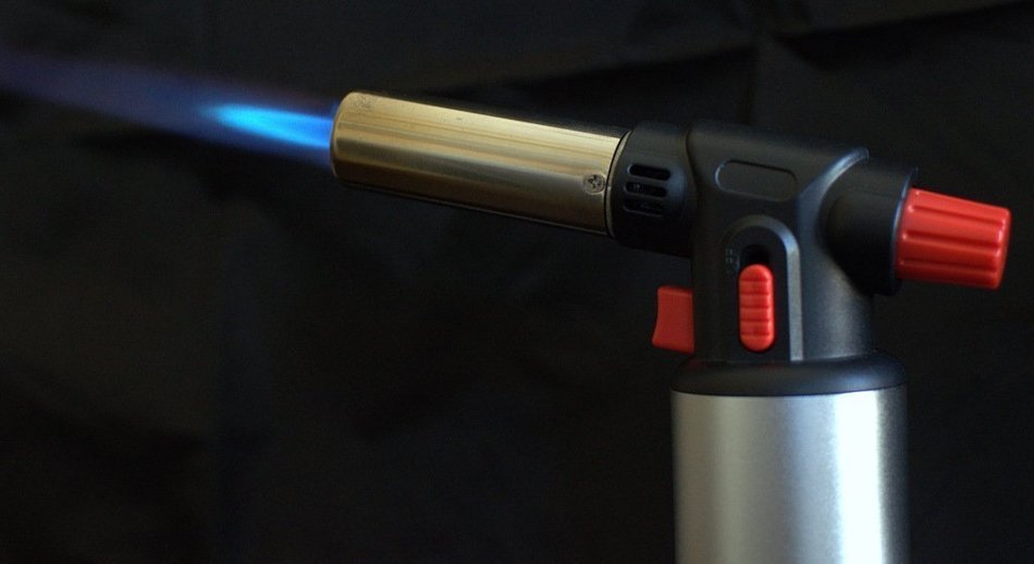 Inflame Butane Cooking Torch with Fuel Gauge for Home and Culinary Chefs. Blowtorch for Soldering, Brazing, Jewelry... N12