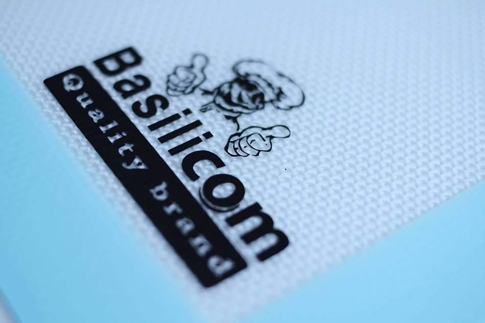 Luxury Silicone Baking Mat Half Sheet - Non Stick Cookie Sheets Professional Grade, Basilicom Quality Brand. N2
