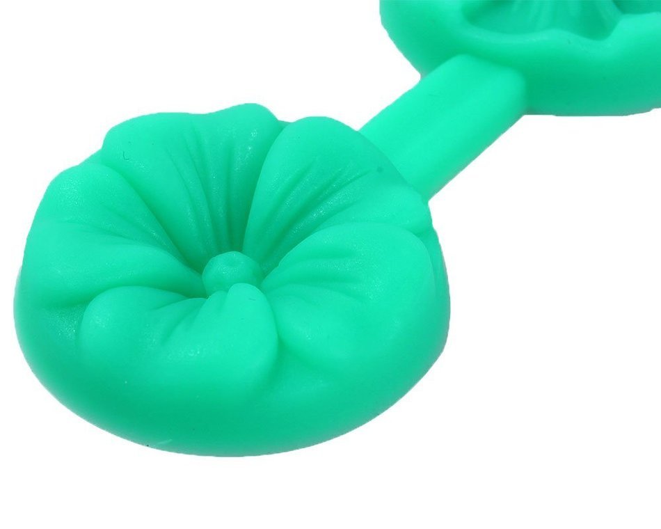 niceeshop(TM) 2 Cavity Flower Silicone Cookie Buiscuit Baking Molds Fondant Cake Decoration Tool ,Random Color N2