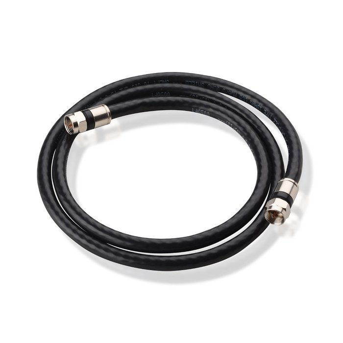 Cable Matters 3-Pack, CL2 In-Wall Rated (CM) Quad Shielded RG6 Coaxial Patch Cable in Black 3 Feet N2