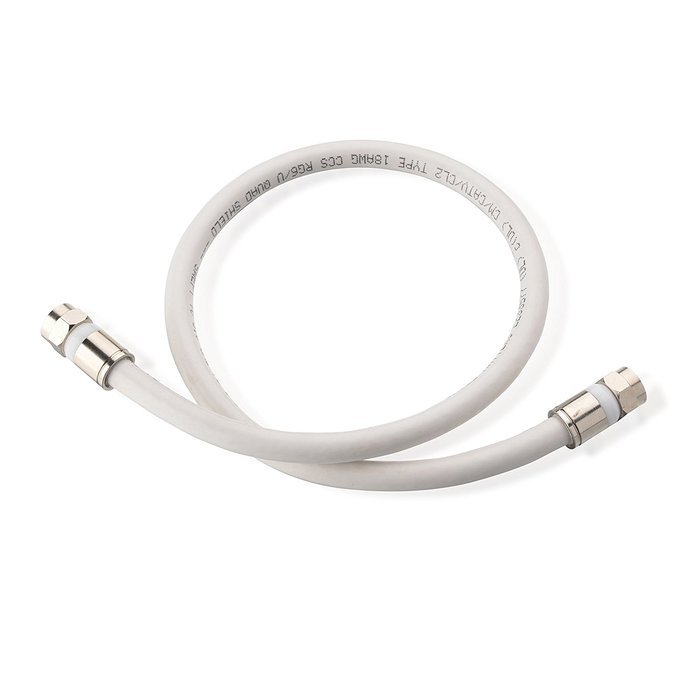 Cable Matters 3-Pack, CL2 In-Wall Rated (CM) Quad Shielded RG6 Coaxial Patch Cable in Black 3 Feet N9