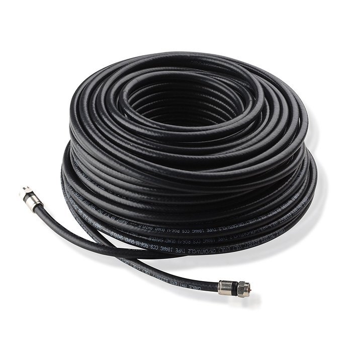 Cable Matters 3-Pack, CL2 In-Wall Rated (CM) Quad Shielded RG6 Coaxial Patch Cable in Black 3 Feet N13