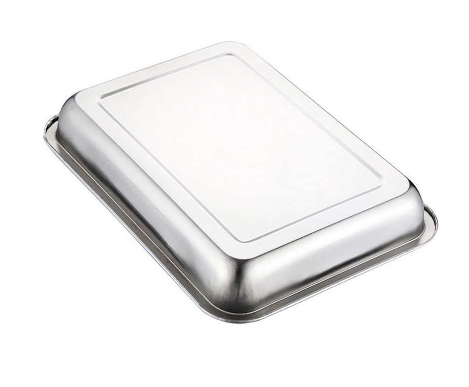 Lianzhi Hotel And Catering Business Stainless Steel Baking Pan Half Thickness 0f 0.5MM (10.63*14.70*0.79) N4