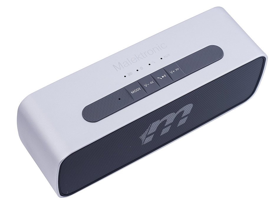 Malektronic Malibu Elite Bluetooth Speaker - Platinum Silver