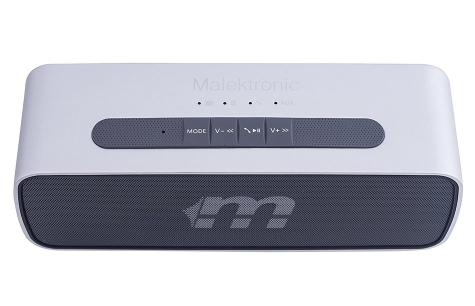 Malektronic Malibu Elite Bluetooth Speaker - Platinum Silver N2
