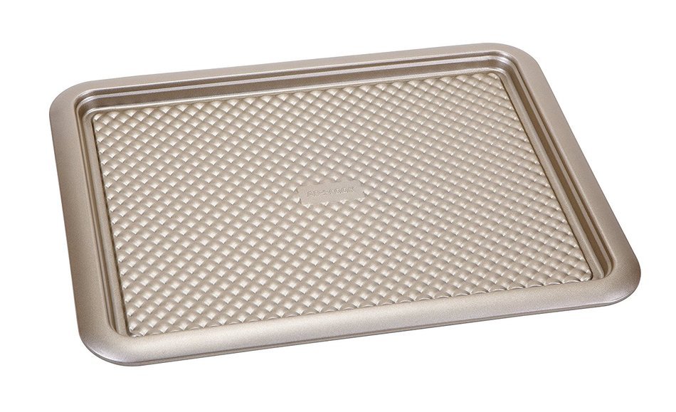 Art and Cook Non-Stick Carbon Steel Small Cookie Sheet, 14.5" x 11", Champagne