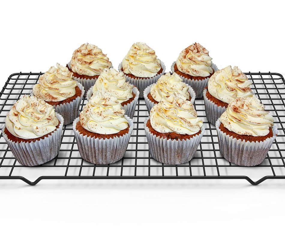 Premium Quality Cooling Rack for Baking Set of 2 Included - Non Stick Wire Pan Strong Durable & Heavy Duty Commercial... N6