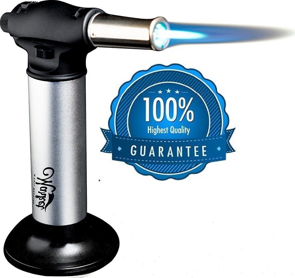 BEST CULINARY TORCH, Perfect for Making Creme Br&ucirc;l&eacute;e, Smores, Roasting Vegetables, Caramelizes Sugar on Pies &...