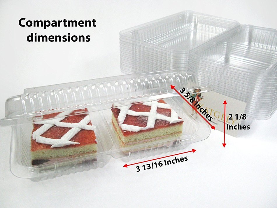 Katgely Medium Square Cookie Container (Pack of 50) N2