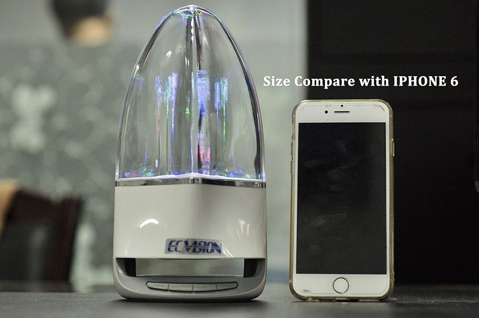 ECVISION Wireless Bluetooth Colorful LED Music Fountain Dancing Water Speakers Portable Mini Music Subwoofer Speaker... N7