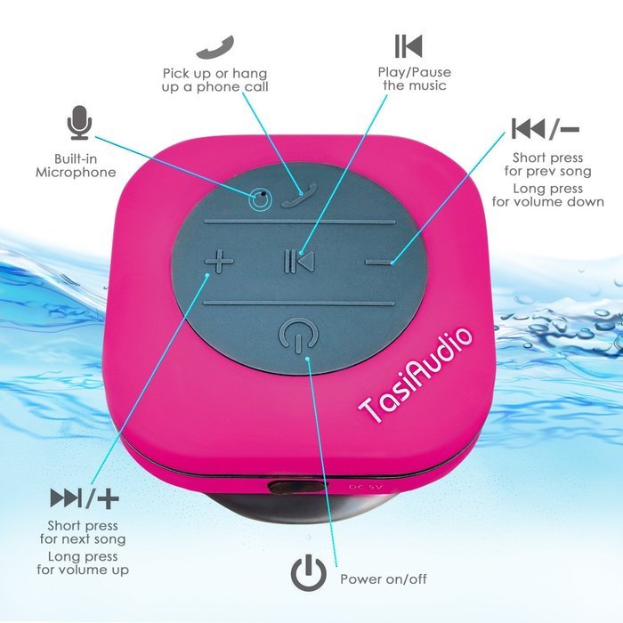 TasiAudio Best Water Resistant Bluetooth Wireless Speaker Smartphone, Tablet and PC Compatible With Handsfree,... N17