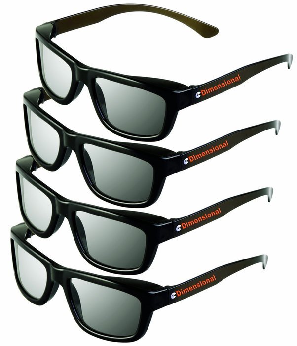ED 4 Pack CINEMA 3D GLASSES For LG 3D TVs &ndash; Adult Sized Passive Circular Polarized 3D Glasses