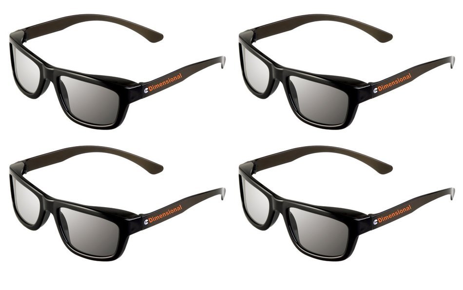 ED 4 Pack CINEMA 3D GLASSES For LG 3D TVs &ndash; Adult Sized Passive Circular Polarized 3D Glasses N2