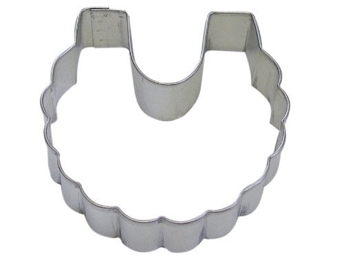 R&M Baby Bib 3" Cookie Cutter in Durable, Economical, Tinplated Steel