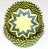 Cakesupplyshop Item#78uy - 50 Pack Chevron Baking Cups/ Liners (gold and white) N6