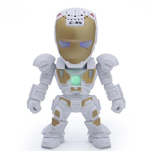 RiderTech New Iron Man Wireless Bluetooth Speaker C-89 Mini Portable Children Style LED Light Speakers Stereo... N3