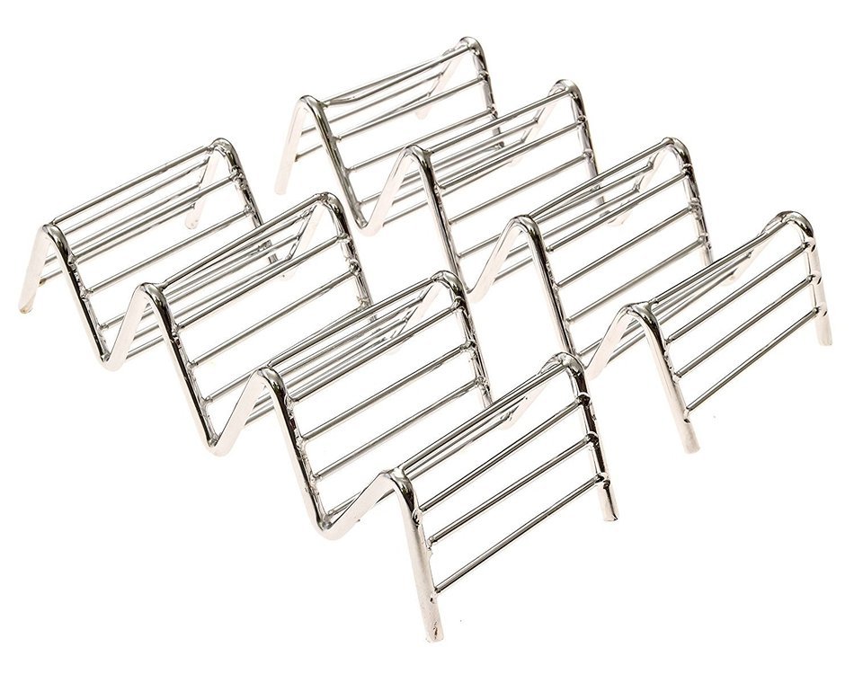Taco Holder,HapWay 2 Pack Stainless Steel Taco Stand Mexican Food Rack ...