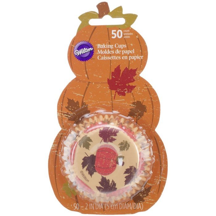 Wilton Baking Cups, Standard, Pumpkin, 50 Per Package