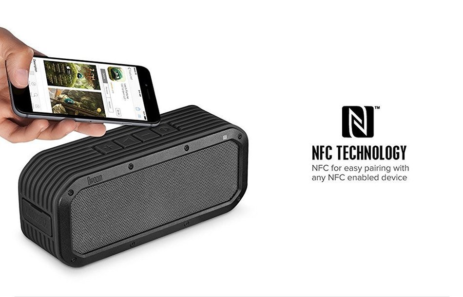 Divoom Voombox-Outdoor Water Resistant Bluetooth Portable Speaker with Mic for Smartphones - Retail Packaging... N3
