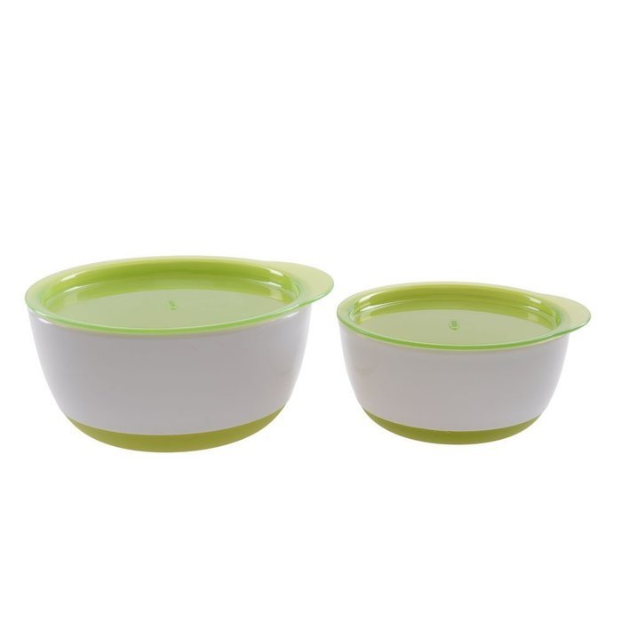 OXO Tot Small & Large Bowl Set with Snap On Lids - Green N2