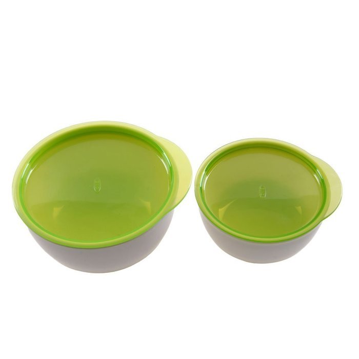 OXO Tot Small & Large Bowl Set with Snap On Lids - Green N4