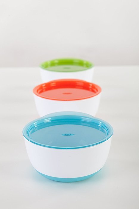 OXO Tot Small & Large Bowl Set with Snap On Lids - Green N8