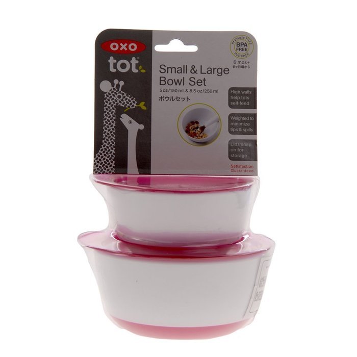 OXO Tot Small & Large Bowl Set with Snap On Lids - Green N26