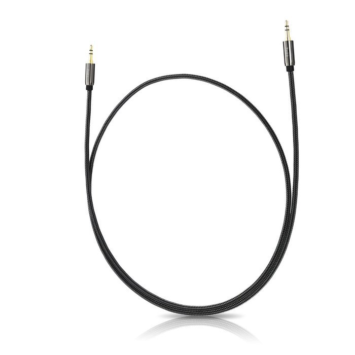 Zeskit 4&rsquo; Premium Audio Cable &mdash; 3.5mm, Braided Nylon Stereo Audio Cable (Male to Male) N4