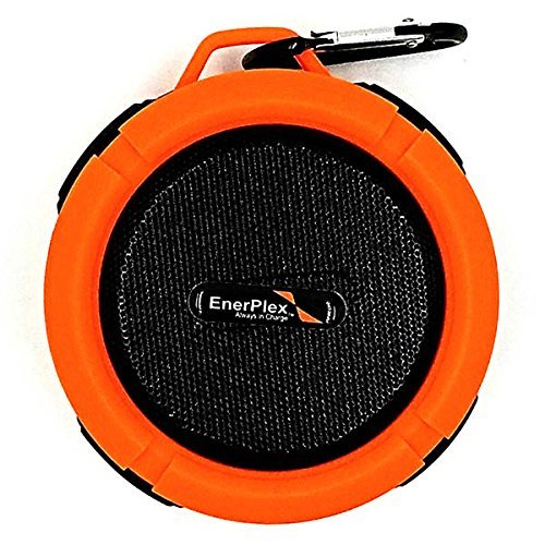 Enerplex Mini Portable Outdoor Spear, Waterproof, Highly Portable, Beautiful Rugged Design, Blootooth, Orange