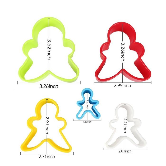 Cookie Cutters, MCIRCO Circle Cookie Cutter Set Multi-size Two-sided Round Cookie Cutters Biscuit Cutter Set Multi-color... N23