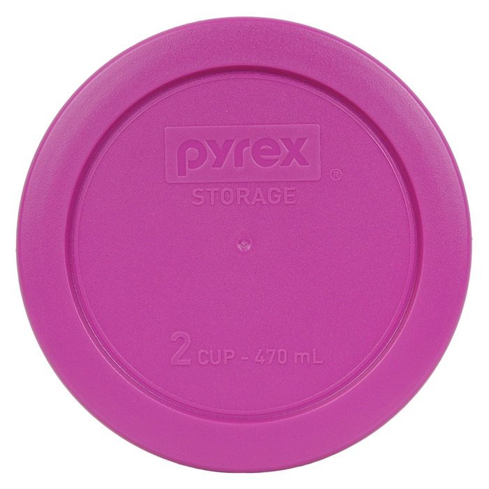 Pyrex 7200-PC Round 2 Cup Storage Lid for Glass Bowls (6, Pink) N2