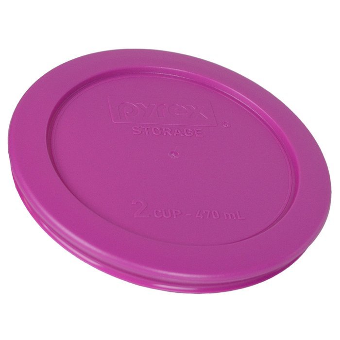 Pyrex 7200-PC Round 2 Cup Storage Lid for Glass Bowls (6, Pink) N3