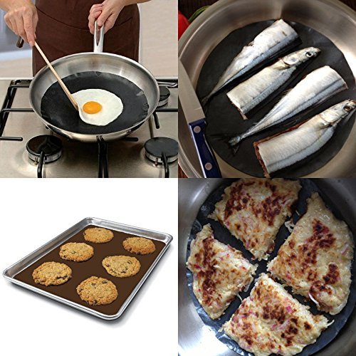 Fiberglass Non Stick Reusable PTFE Pastry Baking Sheet BBQ Oven Liner 11.8"x 12"