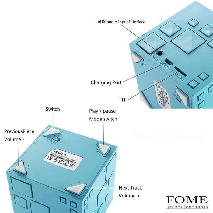 Wireless Bluetooth Speaker,[New Version] FOME SPORTS|OUTDOOR Q+ Bluetooth 4.0 Wireless Bluetooth Speaker Stereo... N3