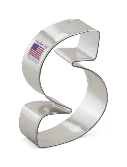 Ann Clark Letter S Cookie Cutter - 3.25 Inches - Tin Plated Steel
