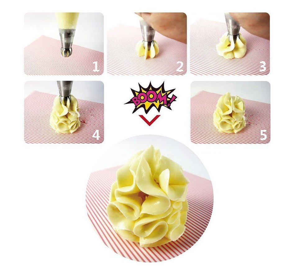 ilauke 108PCS Ball Tips Russian Icing Piping Nozzles Pastry Cake Cupcake Fondant Tools Set - 7 Sphere Ball Tips... N3
