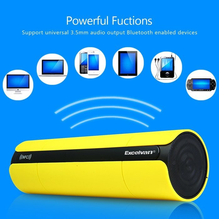 Excelvan KR-8800 Touch Rechargeable Portable NFC Wireless Bluetooth Speaker with FM Radio for iPhone Laptop Mobile... N2