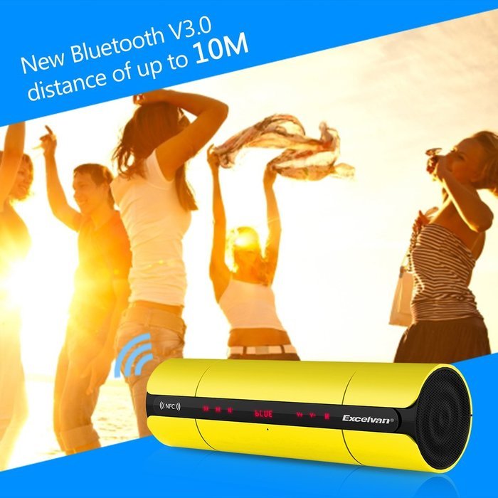 Excelvan KR-8800 Touch Rechargeable Portable NFC Wireless Bluetooth Speaker with FM Radio for iPhone Laptop Mobile... N3