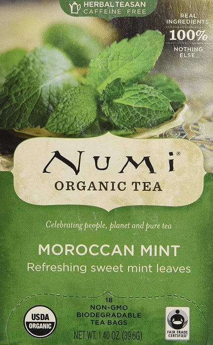 Organic Teas and Teasans, 1.4oz, Moroccan Mint, 18 per Box