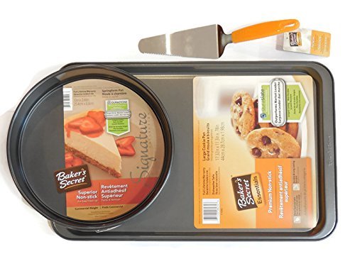 Baker Lover's Gift Set Bundle Includes 3 Items: Baker's Secret 1114363 Essentials Cookie Sheet Large; Baker's...