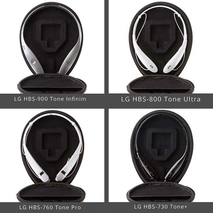 LG Tone Case HBS 730 / 750 / 760 / 770 / 810 / 900 / 910 - Bluetooth Headset Hard Shell - FREE Headphone Neck... N5