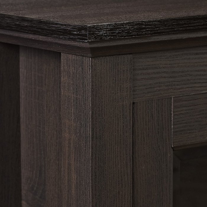 WE Furniture 44" Cordoba Corner TV Stand Console, Espresso N4