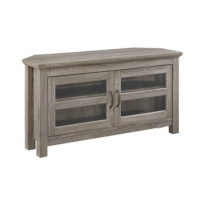 WE Furniture 44" Cordoba Corner TV Stand Console, Espresso N9