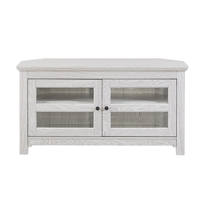 WE Furniture 44" Cordoba Corner TV Stand Console, Espresso N14