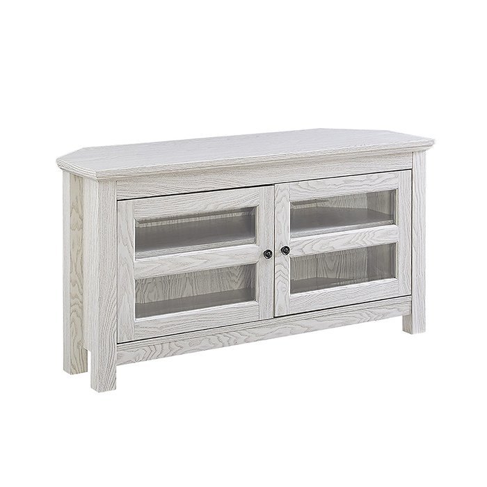 WE Furniture 44" Cordoba Corner TV Stand Console, Espresso N15